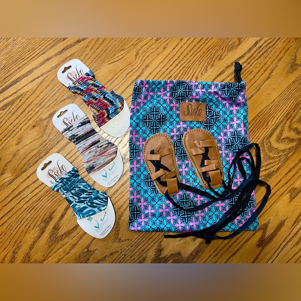 Sseko ribbon sandal, size 4